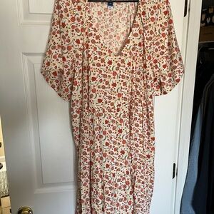 Old Navy Red and White Floral Mini Dress